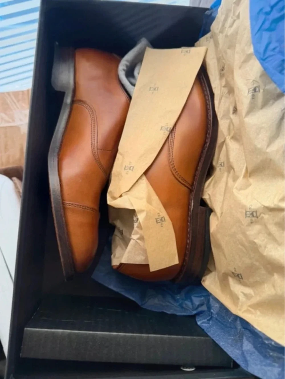 NIB Allen Edmonds Park Avenue Walnut Leather Oxfords Size 7 E